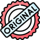 Verified check icon for genuine original product guarantee