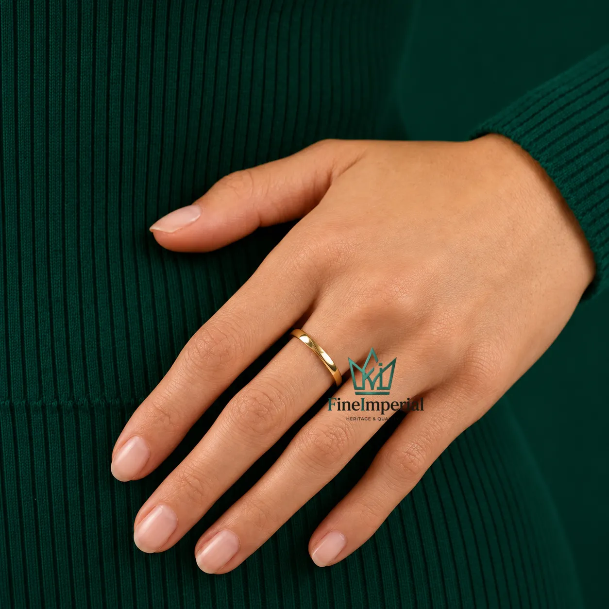 Mobius Gold Ring, Solid 10K 14K 18K Gold Infinity Twist Wedding Band, Unisex Ring - Image 6
