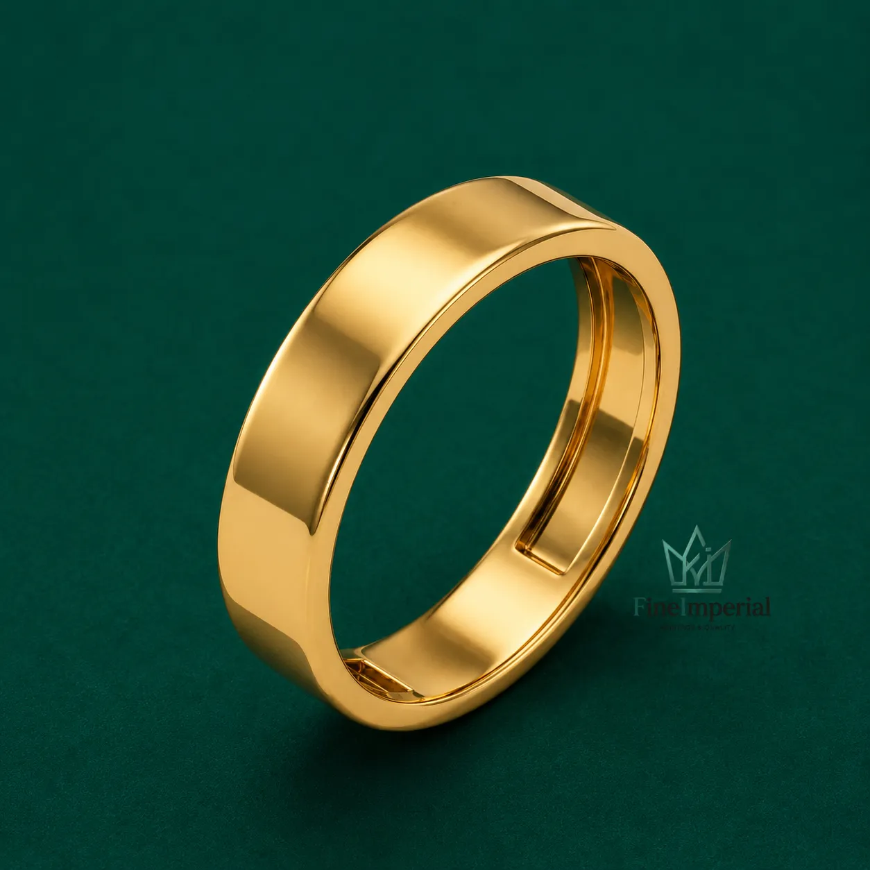 3MM Flat Gold Wedding Band, Solid 10K 14K 18K Gold Comfort Fit Ring for Women & Men - Image 2