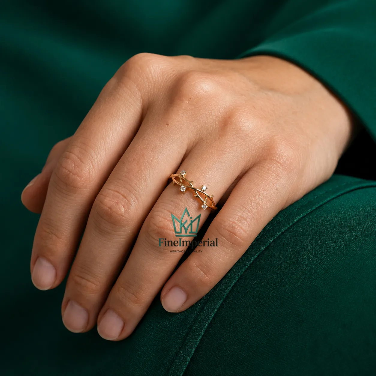Turquoise Gold Ring, Solid 10K 14K 18K Gold Handmade Gemstone Ring for Women - Image 7