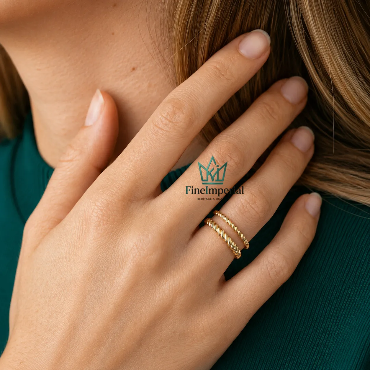 2mm 3mm Twisted Rope Gold Wedding Band, Solid 10K 14K 18K Gold, Handmade Stacking Ring - Image 9
