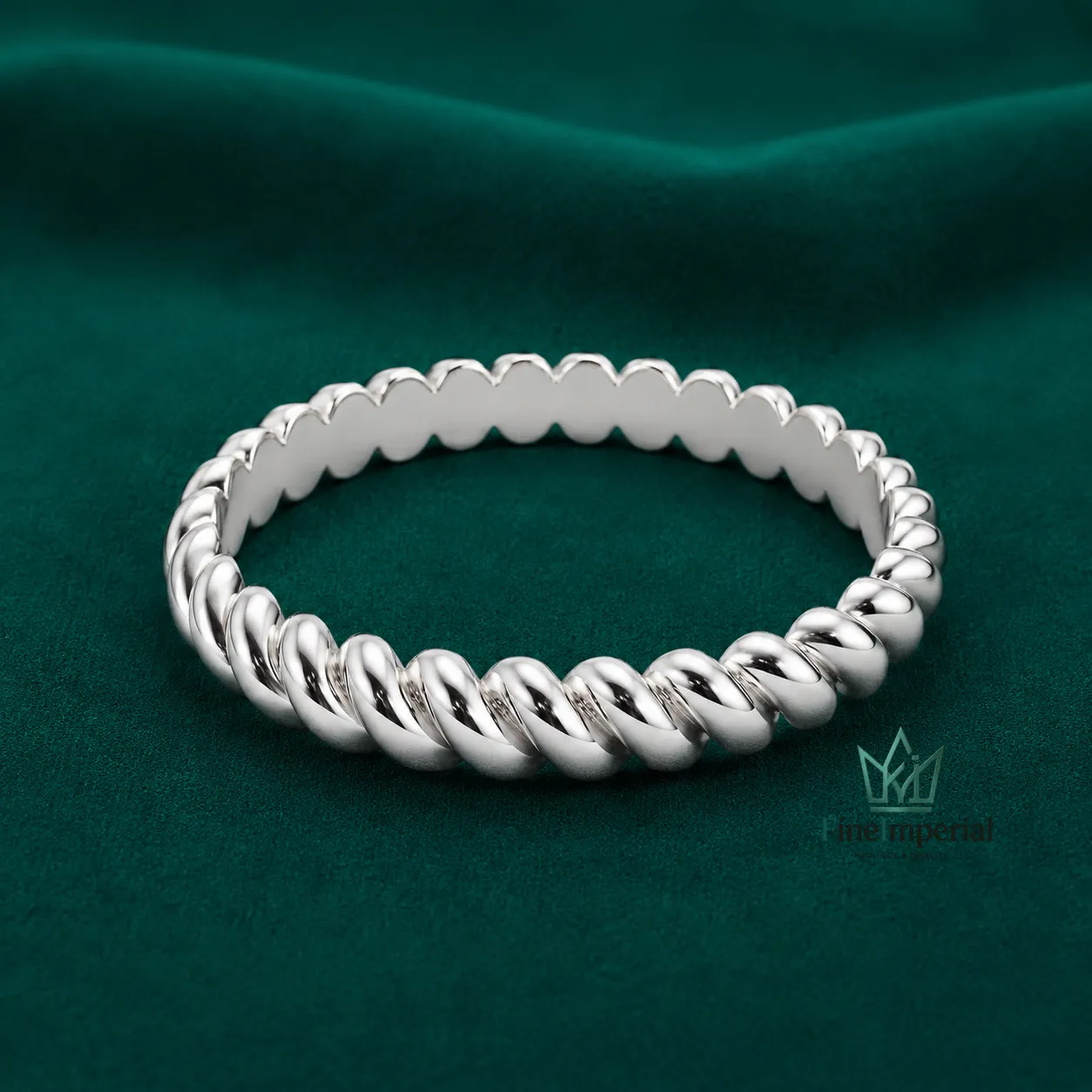 2mm 3mm Twisted Rope Gold Wedding Band, Solid 10K 14K 18K Gold, Handmade Stacking Ring - Image 5