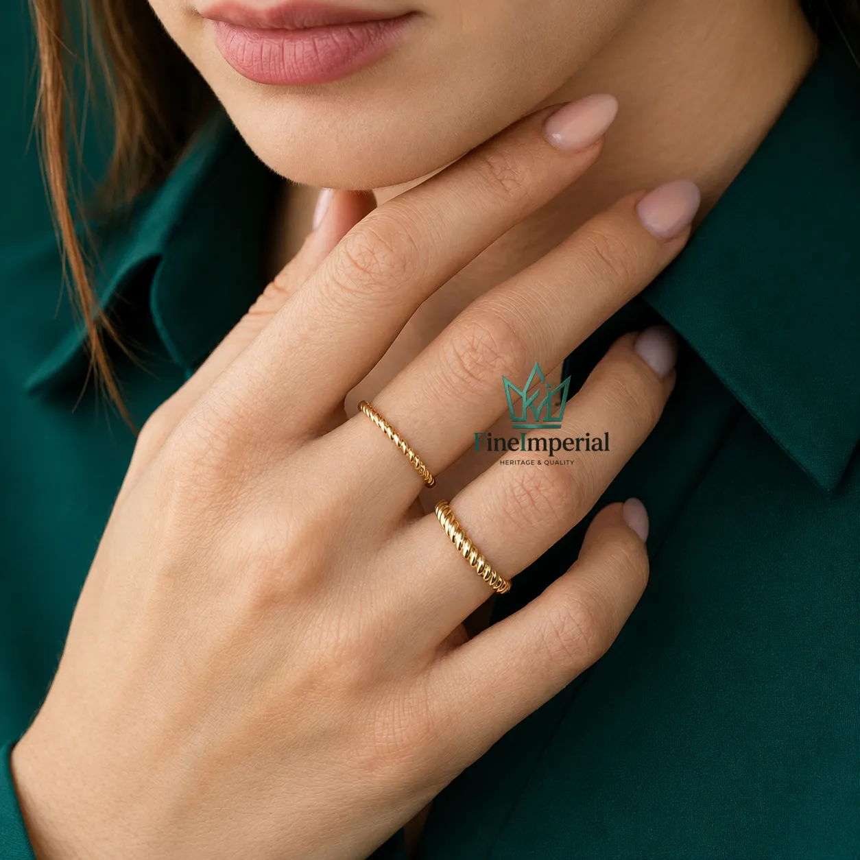 2mm 3mm Twisted Rope Gold Wedding Band, Solid 10K 14K 18K Gold, Handmade Stacking Ring - Image 10