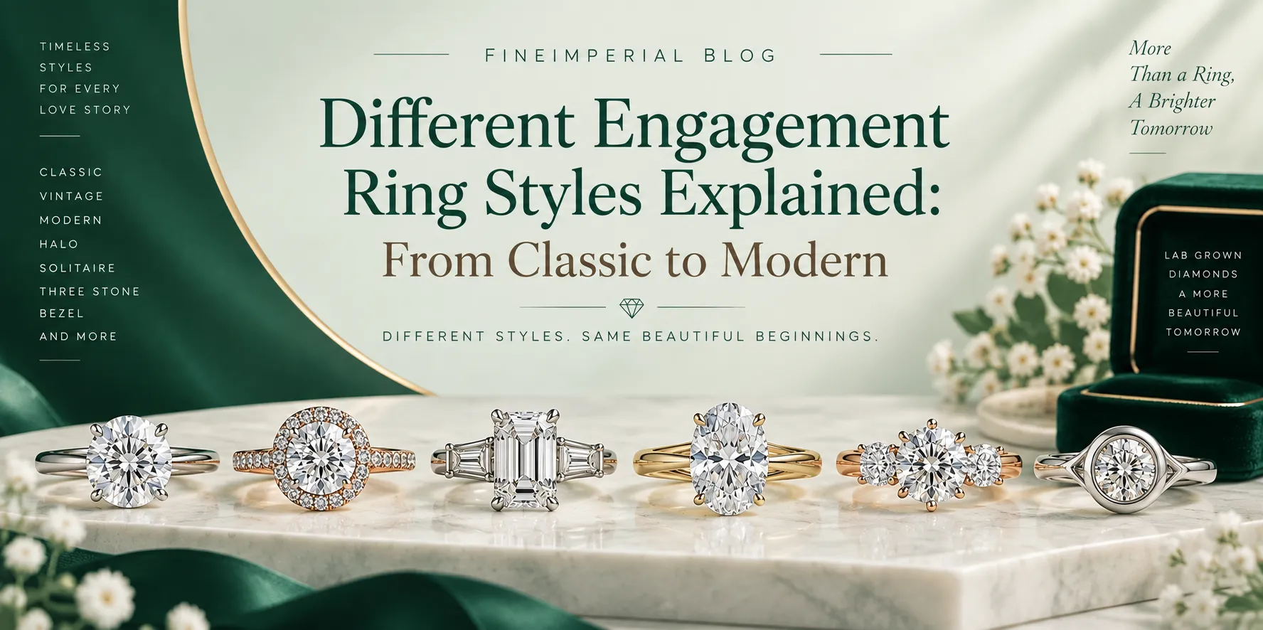 Different Engagement Ring Styles Explained: From Classic to Modern