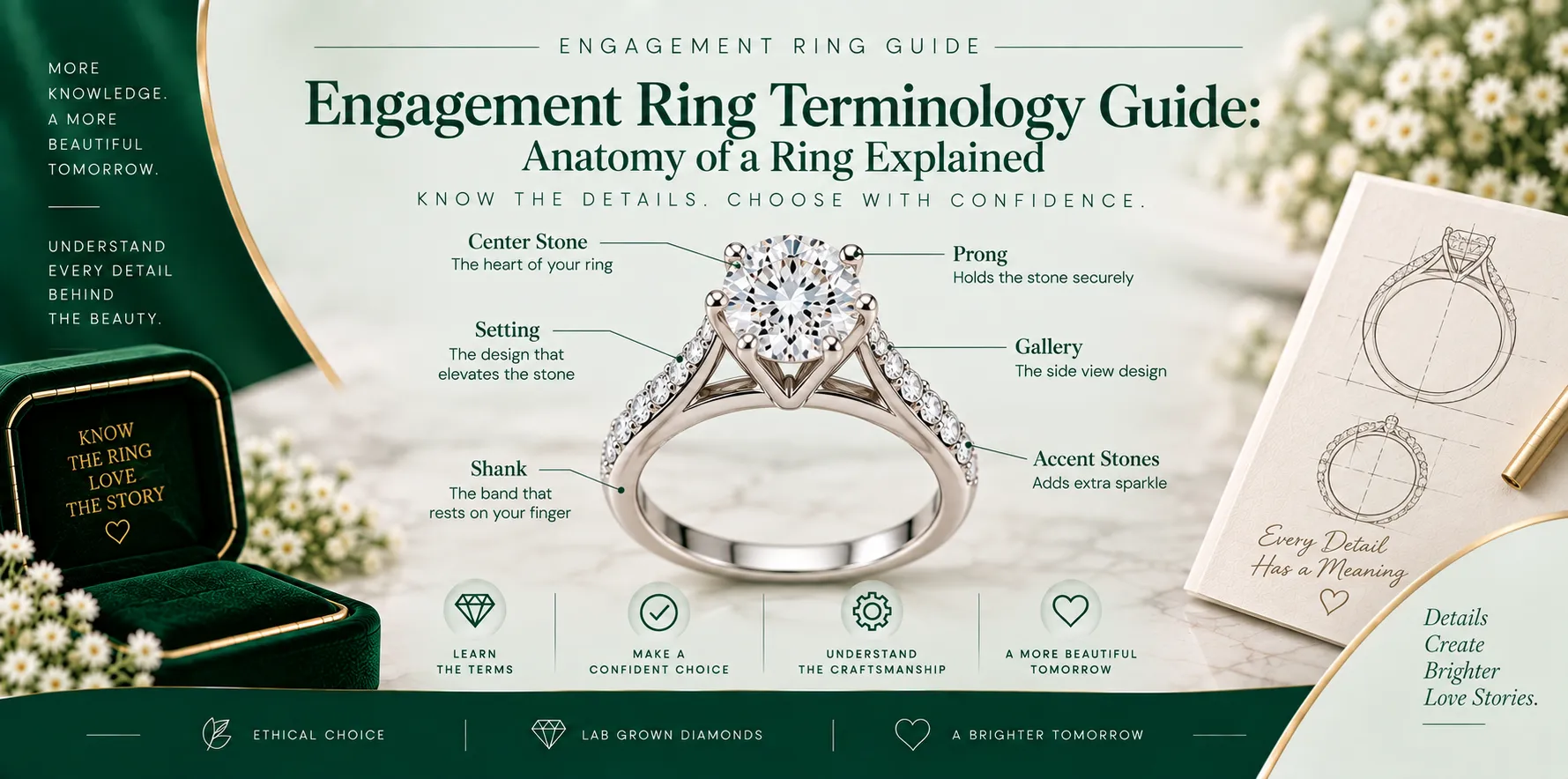 Engagement Ring Terminology Guide Anatomy of a Ring Explained