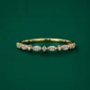 Alternating marquise and round cut lab grown diamond band
