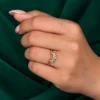 Custom marquise diamond stacking wedding ring