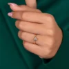 Dainty oval diamond ring for women