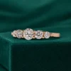 Five diamond engagement ring