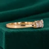 Graduated diamond solid gold wedding ring