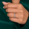 Lab grown diamond anniversary wedding band