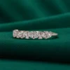 Lab grown diamond pear and round wedding band