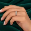 Lab grown five stone diamond engagement ring