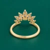 Marquise cut lab grown diamond stacking ring
