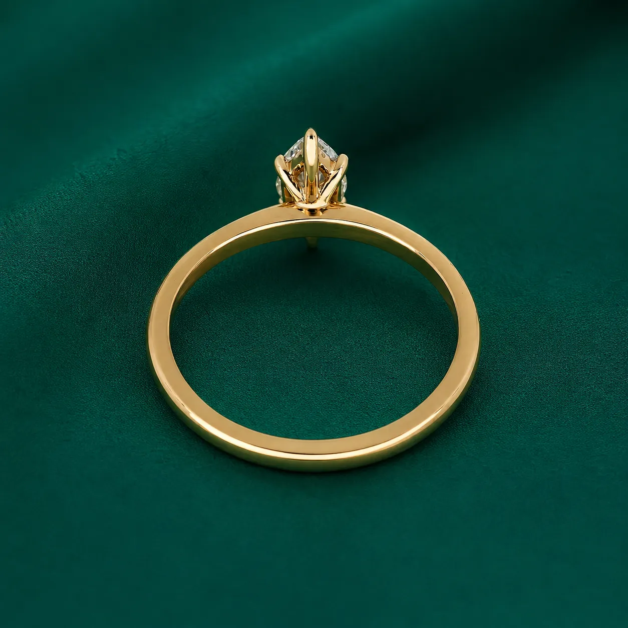 Marquise diamond solitaire ring