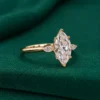 Marquise diamond trilogy engagement ring