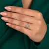 Marquise diamond trilogy ring for women