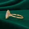 Marquise lab diamond three stone ring
