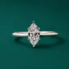 Marquise lab grown diamond engagement ring