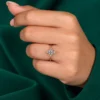 Marquise lab grown diamond ring in 10K 14K 18K gold