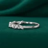 Marquise round diamond stacking band