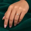 Minimalist lab grown diamond gift ring