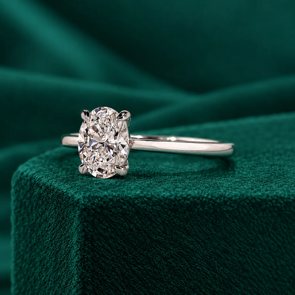 Oval Engagement Ring Genuine Lab Grown Diamond Wedding Ring Oval Brilliant Diamond Ring Solitaire Ring for Anniversary Gift Proposal Ring - Image 3