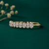 Oval diamond matching wedding band
