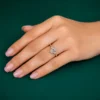 Oval diamond ring in 10K 14K 18K gold