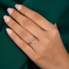 Simple oval lab grown diamond ring