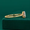 Oval diamond solid gold ring