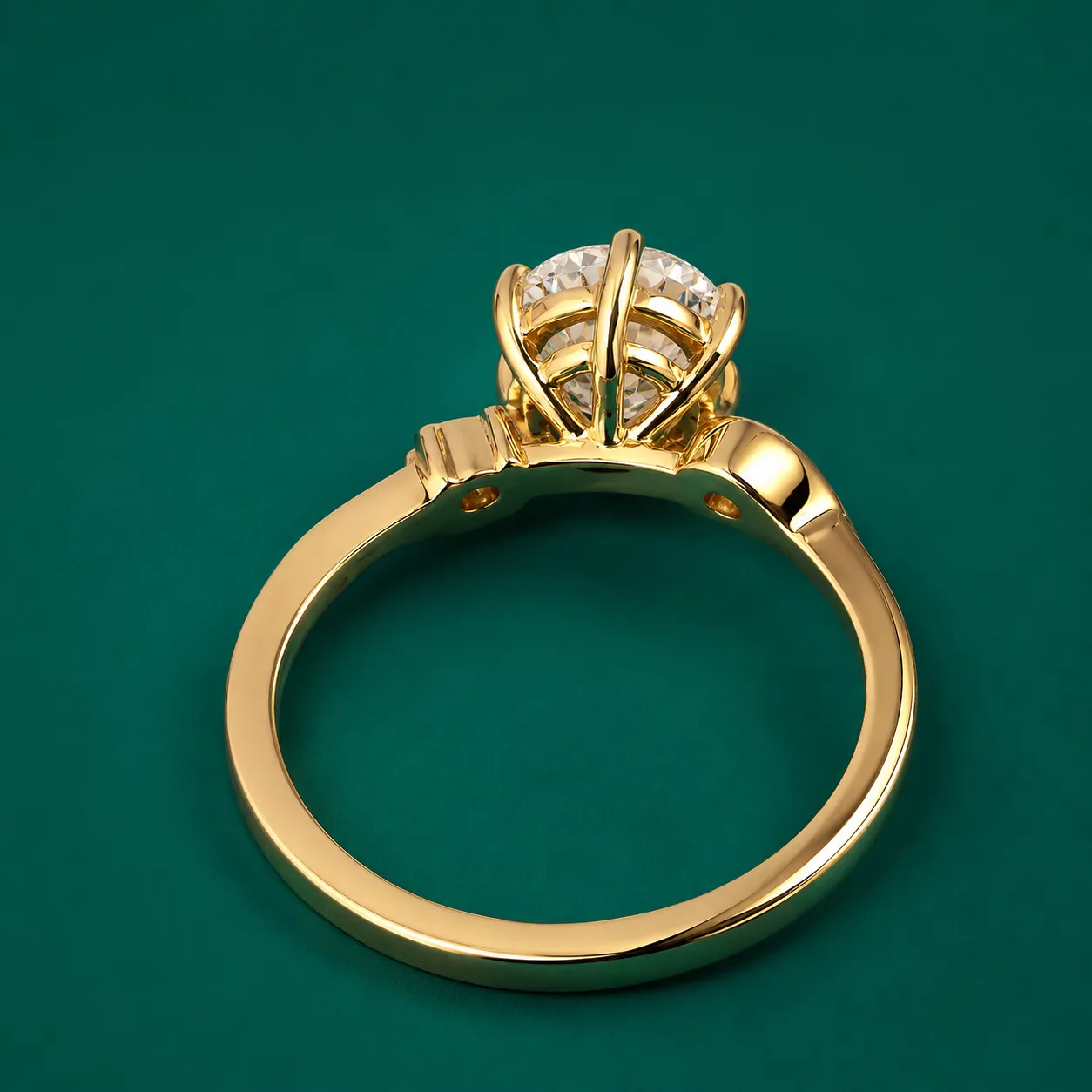 Oval lab grown diamond proposal ring