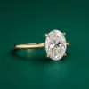Oval lab grown diamond solitaire ring
