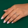 Oval diamond wedding band for her
