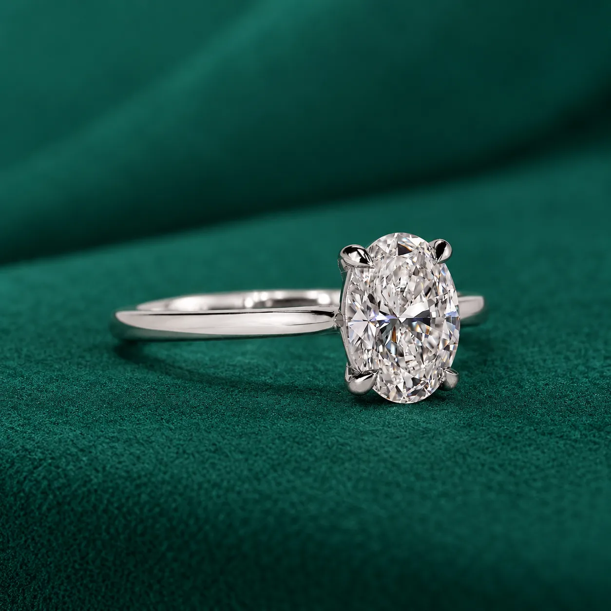 Oval Engagement Ring Genuine Lab Grown Diamond Wedding Ring Oval Brilliant Diamond Ring Solitaire Ring for Anniversary Gift Proposal Ring - Image 2