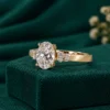 Oval lab diamond proposal ring