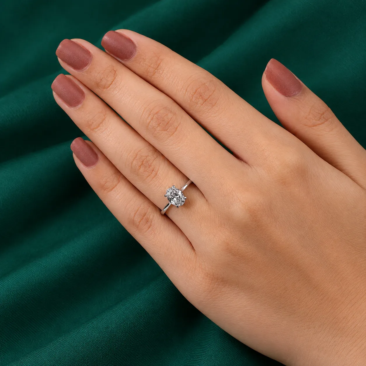 Oval Engagement Ring Genuine Lab Grown Diamond Wedding Ring Oval Brilliant Diamond Ring Solitaire Ring for Anniversary Gift Proposal Ring - Image 5