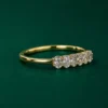 Oval lab grown diamond bridal band