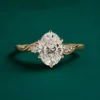 Oval lab grown diamond engagement ring