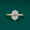 Oval lab grown diamond engagement ring