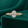Oval lab grown diamond engagement ring