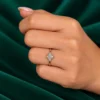 Oval lab grown diamond promise ring