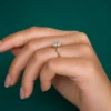 Oval lab grown diamond ring for her