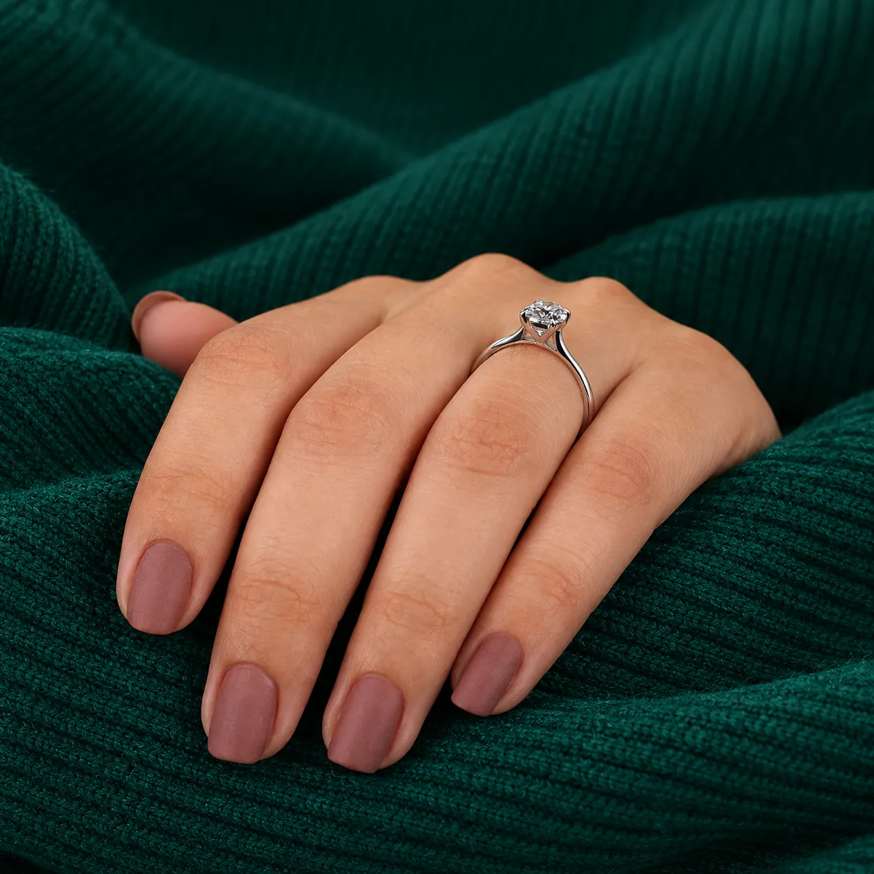 Oval Engagement Ring Genuine Lab Grown Diamond Wedding Ring Oval Brilliant Diamond Ring Solitaire Ring for Anniversary Gift Proposal Ring - Image 6
