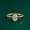 Oval diamond solitaire engagement ring