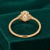 Oval three stone diamond engagement ring
