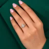 Pear diamond ring in 10K 14K 18K solid gold