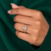 Pear diamond ring for women