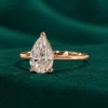 Pear diamond solitaire engagement ring