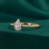 Pear diamond solitaire engagement ring